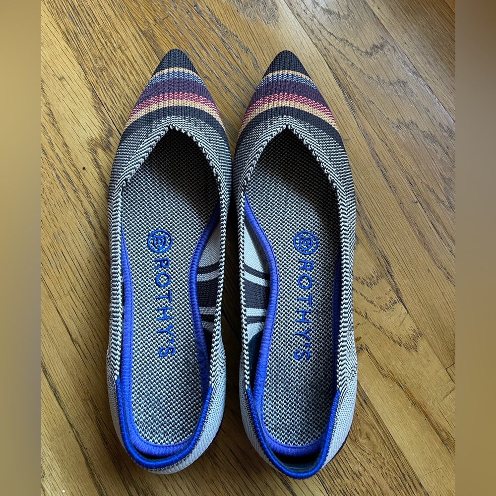Rothy’s The Point Inverse Stripe Flats 6.5 - image 1